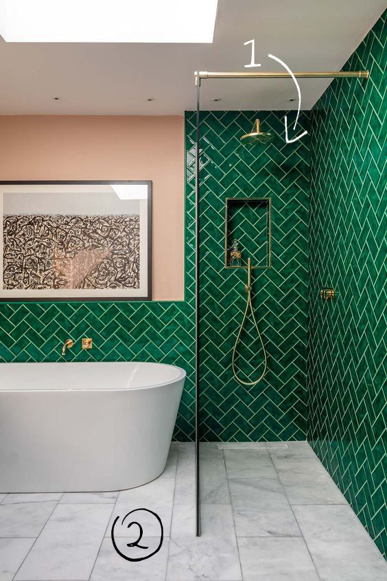zelená koupelna