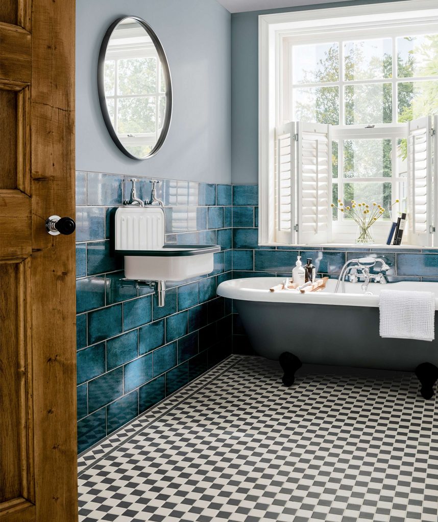 obklady do koupelny montblanc modré retro